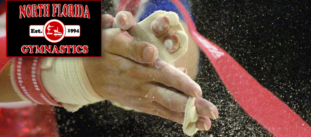 gymnast hands with grips